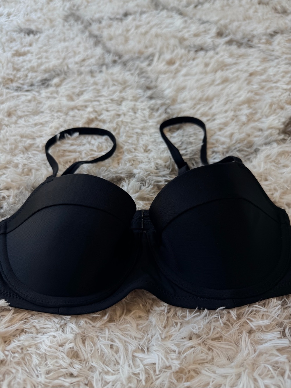 NWT AERIE | Black Bikini Top, Sz 34B